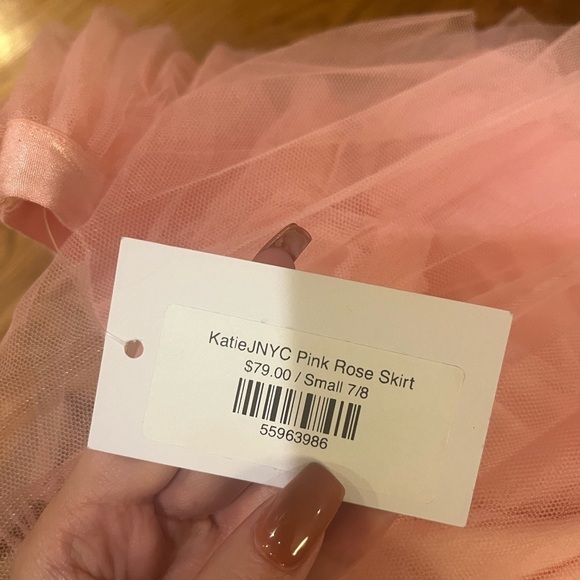 NWT Katie J NYC Girl’s Pink Rose Skirt Size S - Picture 3 of 6